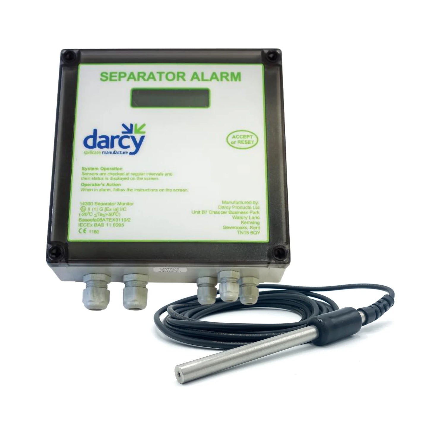 Oljeutskilleralarm ASA 2 Giv
